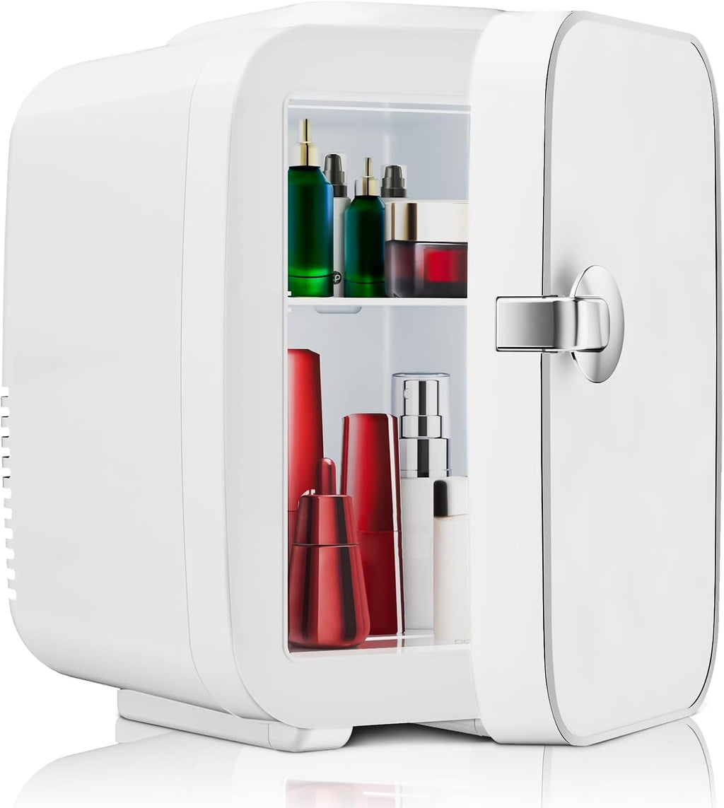 4L Mini Fridge, Portable Small Refrigerator for Skincare, Drinks & Lunch, Compact Cooler & Warmer for Home, Office & Travel