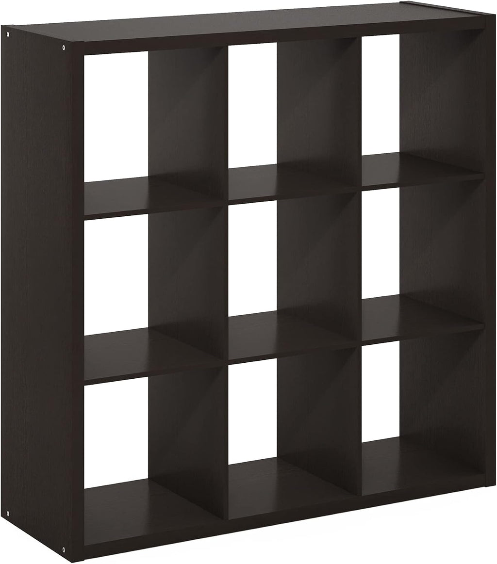 9-Cube Storage Bookcase, Reversible Open Back Bookshelf Organizer, Modern Display Shelf for Living Room, Bedroom & Home Office