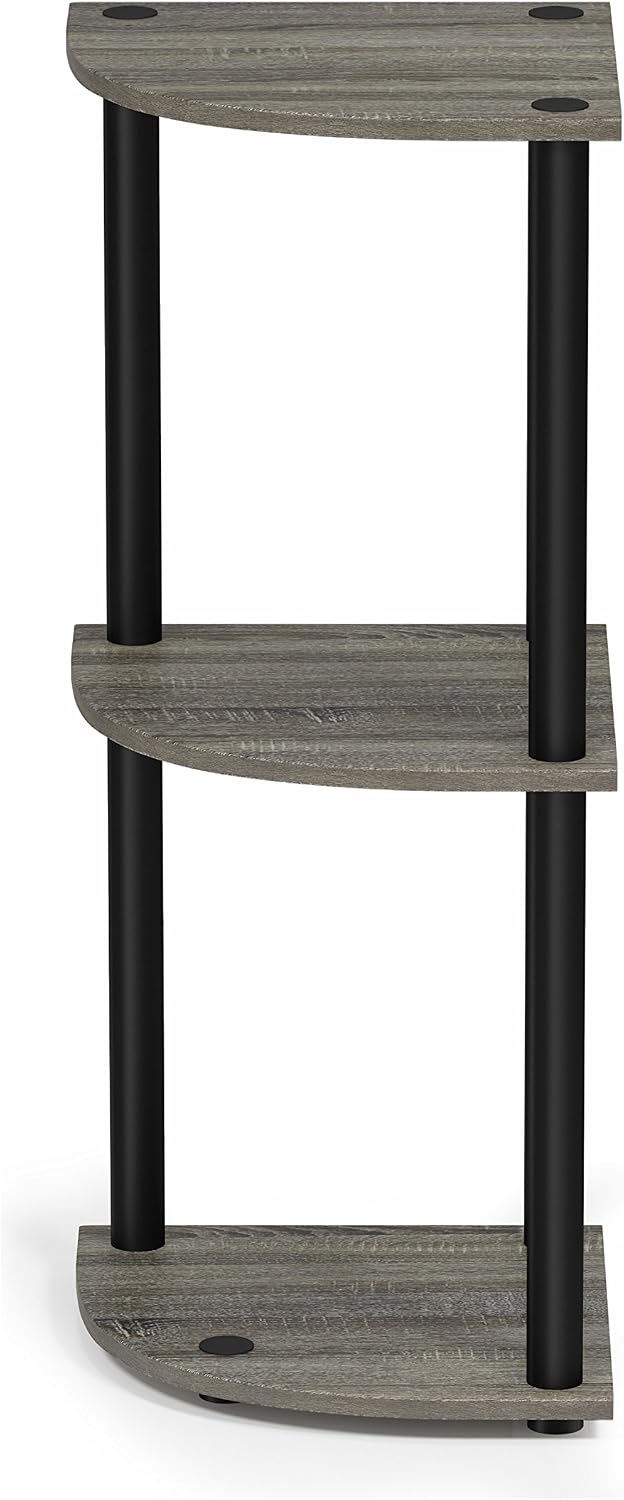 3-Tier Corner Shelf, Space-Saving Corner Bookcase, Modern Open Display Storage Rack for Living Room, Bedroom & Small Spaces