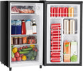 Compact Mini Fridge 3.2 Cu.Ft, Single Door Refrigerator with Freezer, Adjustable Temperature & Low Noise Small Fridge for Dorm, Office & Apartment