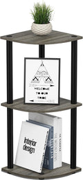 3-Tier Corner Shelf, Space-Saving Corner Bookcase, Modern Open Display Storage Rack for Living Room, Bedroom & Small Spaces